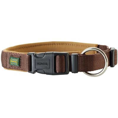 HUNTER NEOPREN Vario Plus Dog Collar, Brown/Caramel, S/1.5