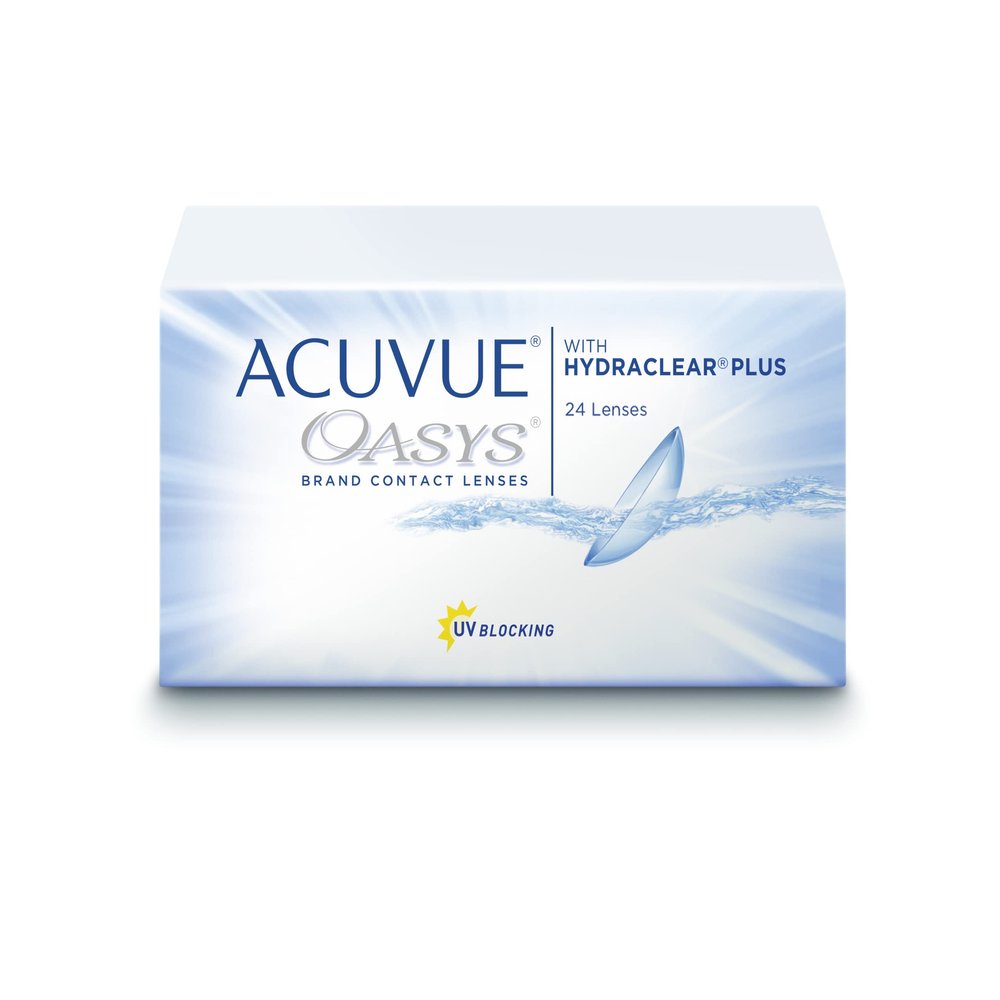 ACUVUE OASYS 2-Week Contact Lenses, Day & Night, 2 dpt, BC 8.8, UV Protection, 24 Lenses
