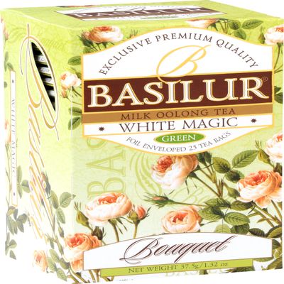 Basilur White Magic Green Tea, 2 x 20 Tea Bags (Twin Pack)