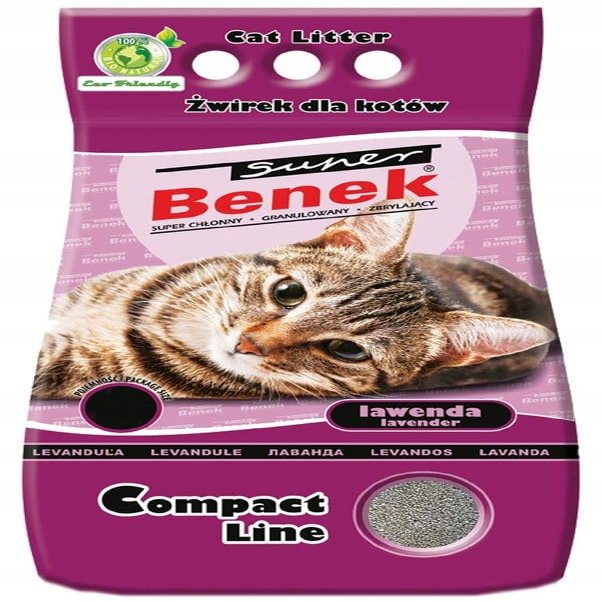Super Benek Compact Line Lavender-Scented Cat Litter