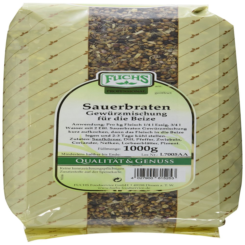 Fuchs Sauerbraten Spice Blend for Marinade, Foodservice, 2-Pack (2 x 1 kg)
