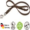 CopcoPet Oiled Leather Dog Leash, 2 m x 8 mm, Brown, Braided, Chrome-Plated Carabiner view 3