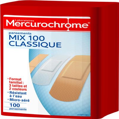 mercurochrome 050153 Multi-Purpose First Aid Bandage Box, 100 Count
