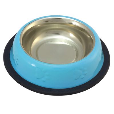 Arquivet Stainless Steel Cat Food Bowl Blue 0.24L/16cm