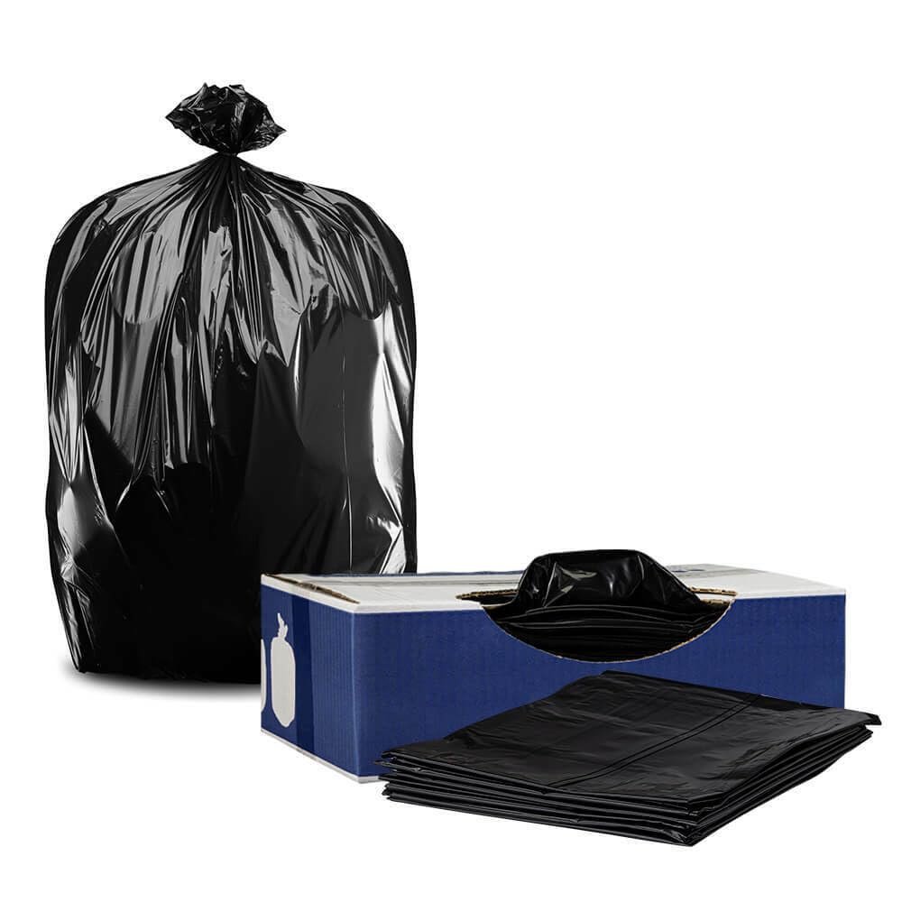 Plasticplace Trash Bags, 1.5L, 33 Gallons, Black, 100 Count