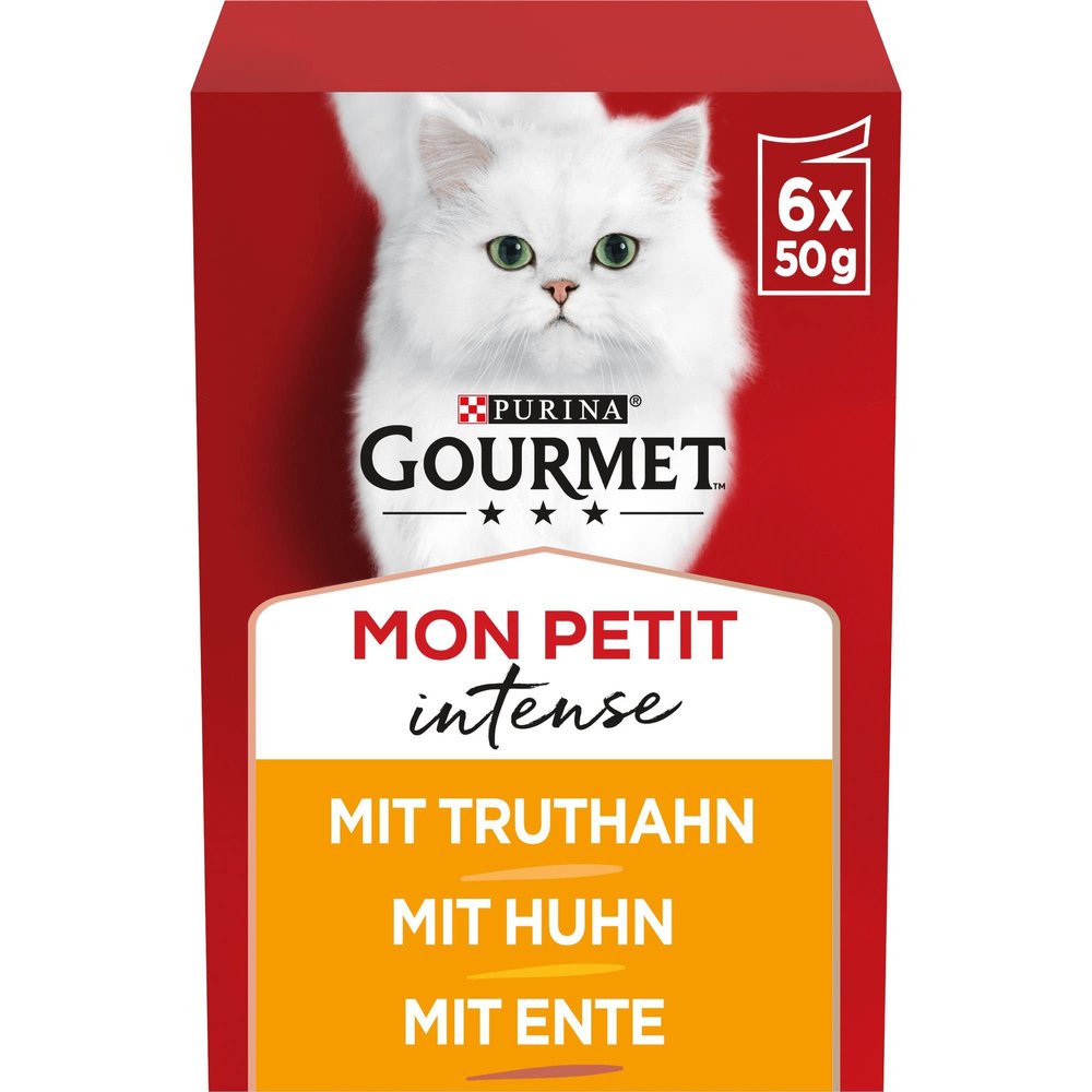 GOURMET Mon Petit Intense, Poultry Variety, 48-Pack (8 x 6 x 50 g)