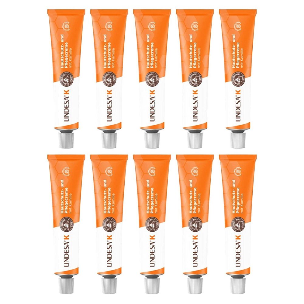 Lindesa K Care Cream with Chamomile and Beeswax | Hand Cream, Skin Protection Cream, Hand Care | Metal Tube 50 ml (10)