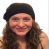 Black Wool Machine-Knitted Headband with Bow view 1