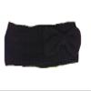 Black Wool Machine-Knitted Headband with Bow view 2