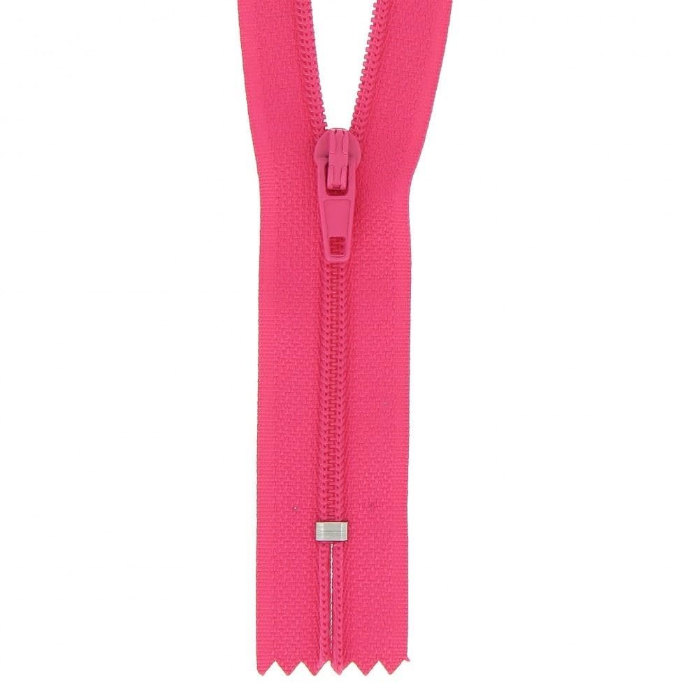 Non-Separating Nylon Zipper, 20 cm, Distrifil, Pink 112