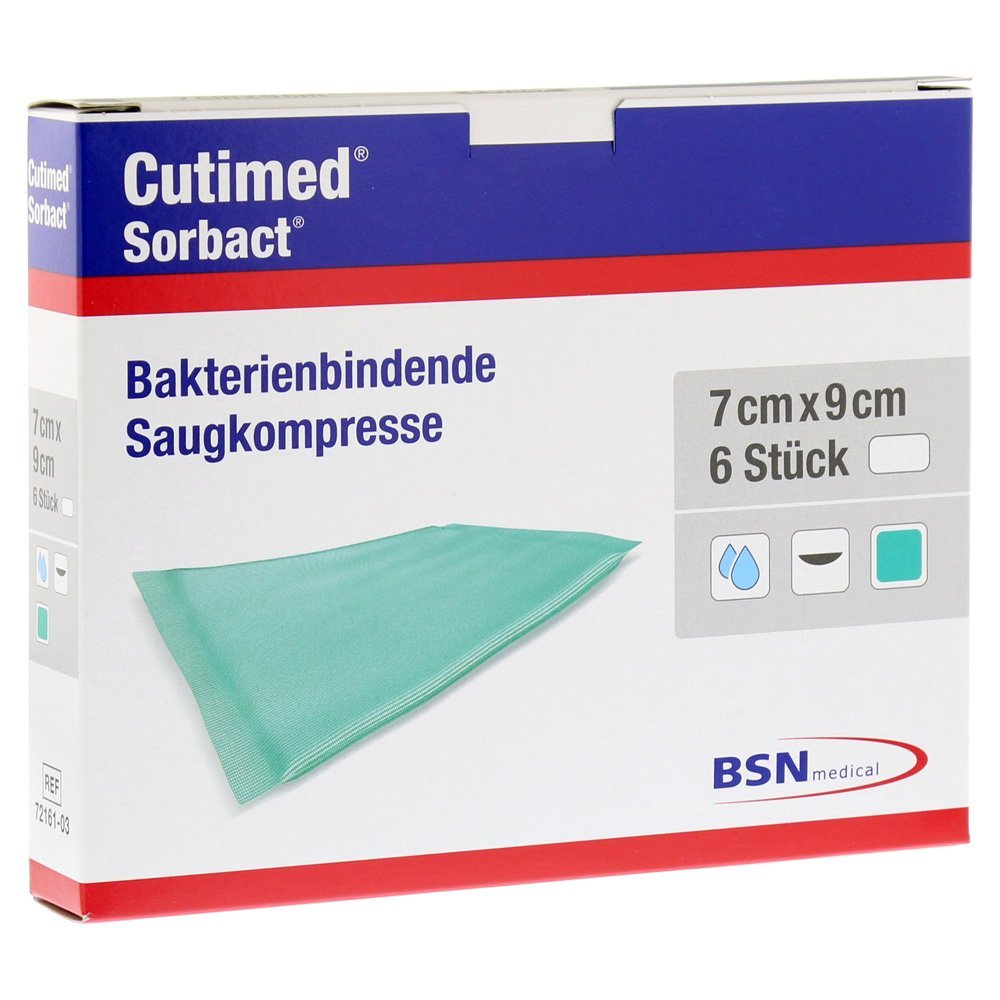 Cutimed Sorbact Absorbent Compresses 7 x 9 cm