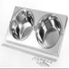 Screw-On Dog Bowl Set with 2 Stainless Steel Bowls view 1