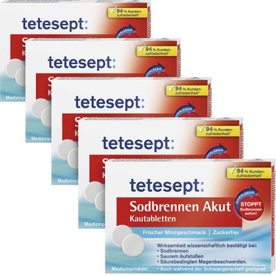 tetesept Heartburn Acute Chewable Tablets, 5 x 20 tablets
