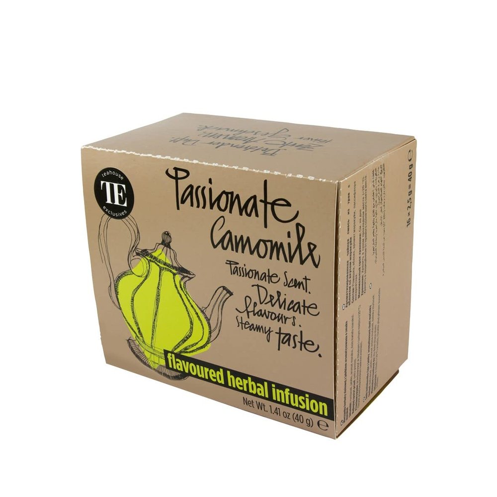 TE Teahouse Exclusives Everyday Tea Passionate Chamomile, 16 Tea Bags, 2-Pack (2 x 40 g)