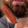ZilberHaar Beard Brush (Firm Bristles) | 100% Boar Bristles and German Pear Wood | For All Beard Balms and Oils | Made in Germany view 4