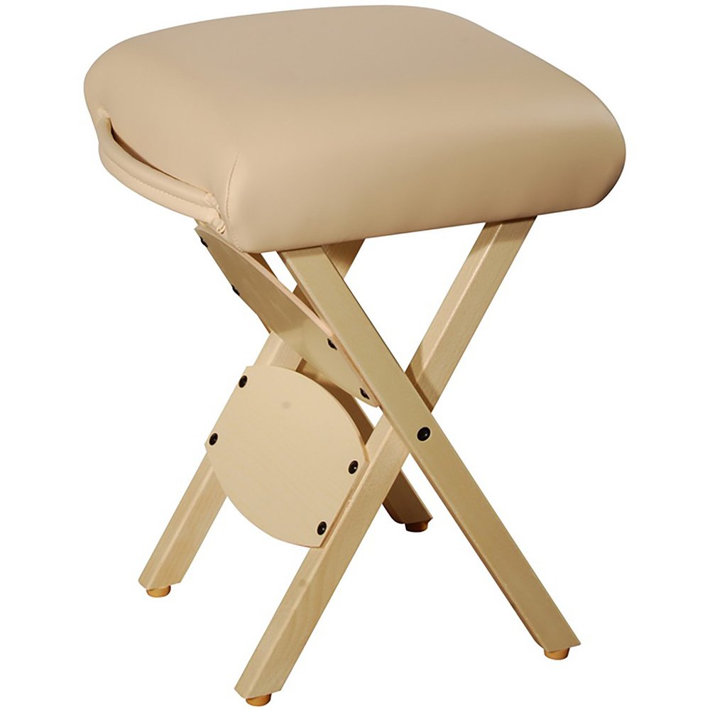 Master Massage Folding Work Stool for Massage Tables, Cream