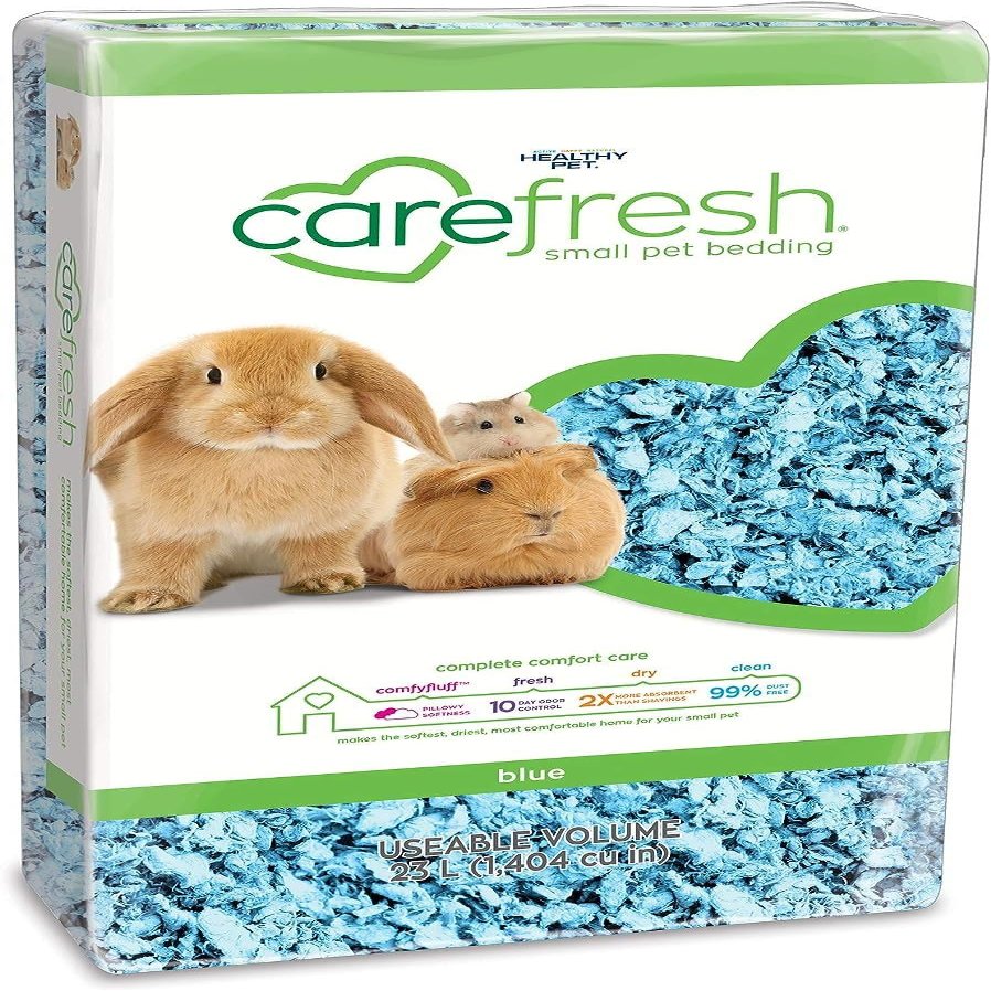 Carefresh 99% Dust-Free Blue Natural Paper Bedding for Small Pets, Odor Control, 23 L