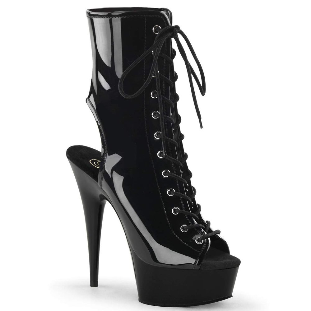 Pleaser DELIGHT-1016 Black Patent/Black UK 5 (EU 38)