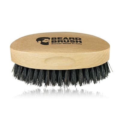 Natural Wood Beard Brush with Wild Boar Bristles