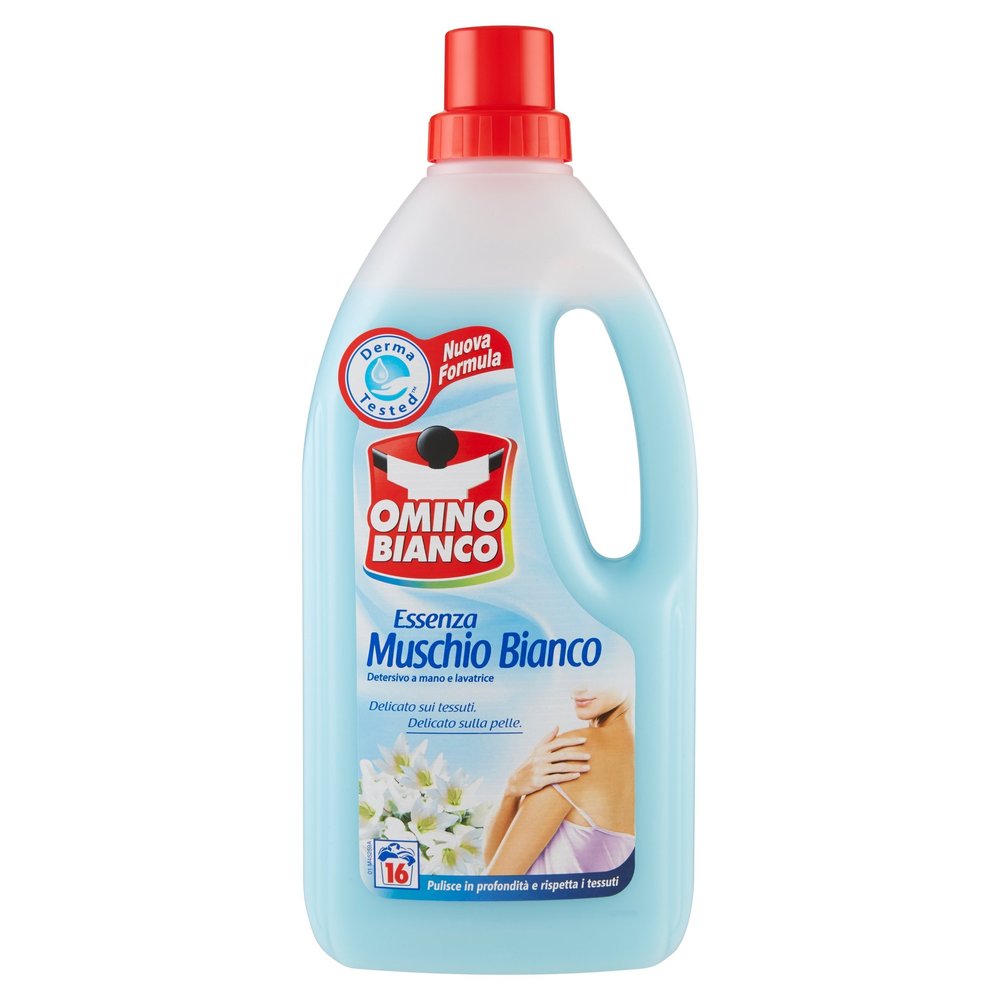 Omino Bianco Liquid Laundry Detergent, Hand & Machine Wash, White Musk, 1,000 ml
