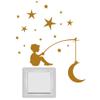 Loft Moon Angler with Stars Wall Decal – Brilliant Blue view 4