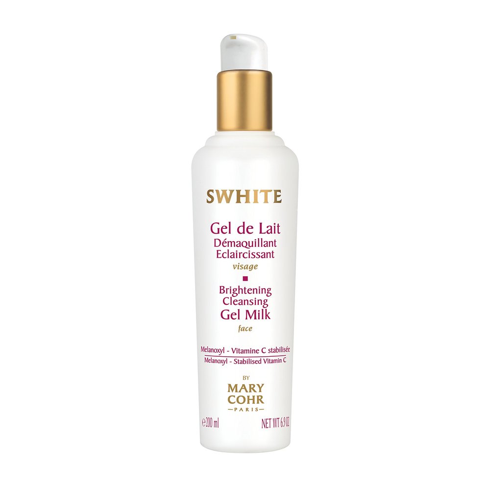 Mary Cohr Paris SWHITE Brightening Cleansing Milk Gel, 1-Pack (1 x 200 ml)