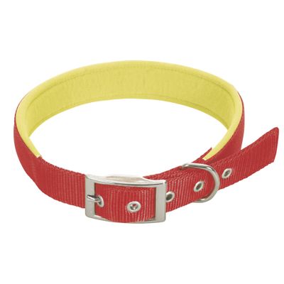 CHAPUIS SELLERIE SLA267 Dog Collar - Comfort Nylon Strap Red - Width 20 mm - Length 45 cm - Size M