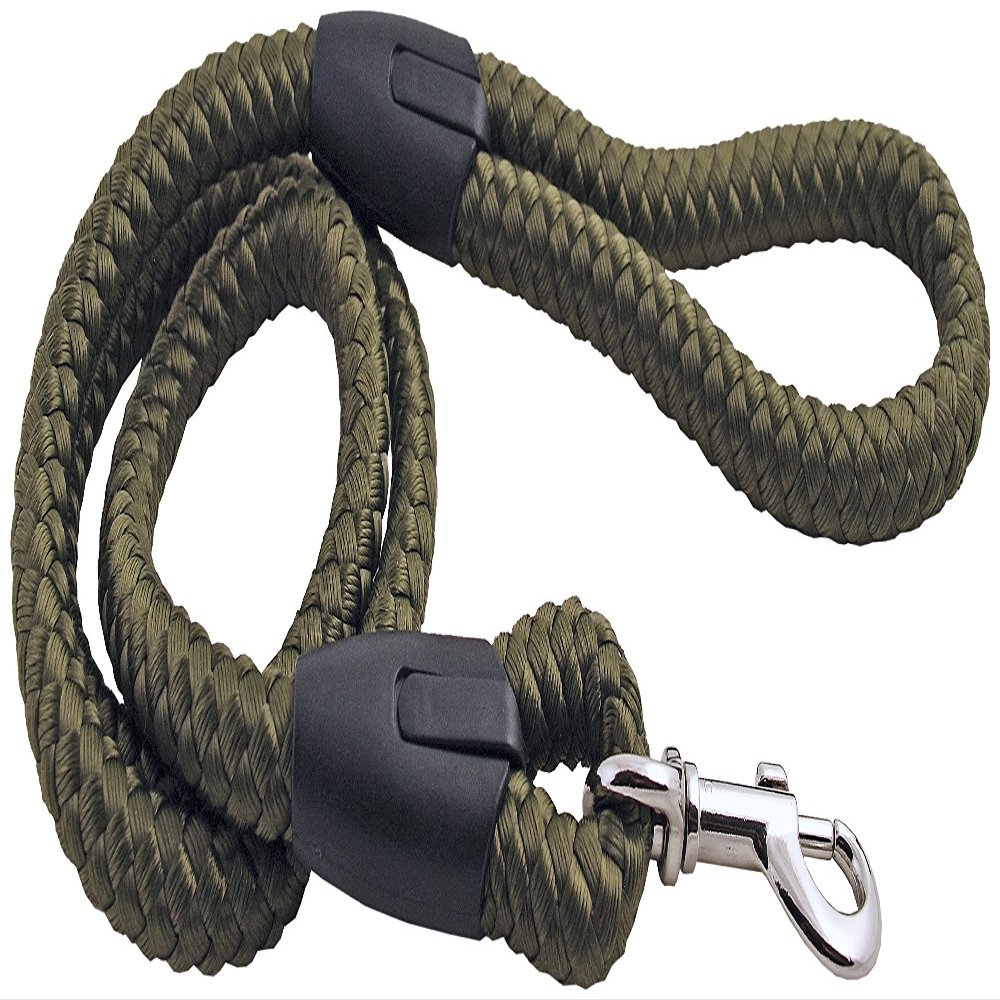 CHAPUIS SELLERIE SLA110 Dog Leash - Green Polypropylene Rope, 15 mm Diameter, 120 cm Length, Size XL