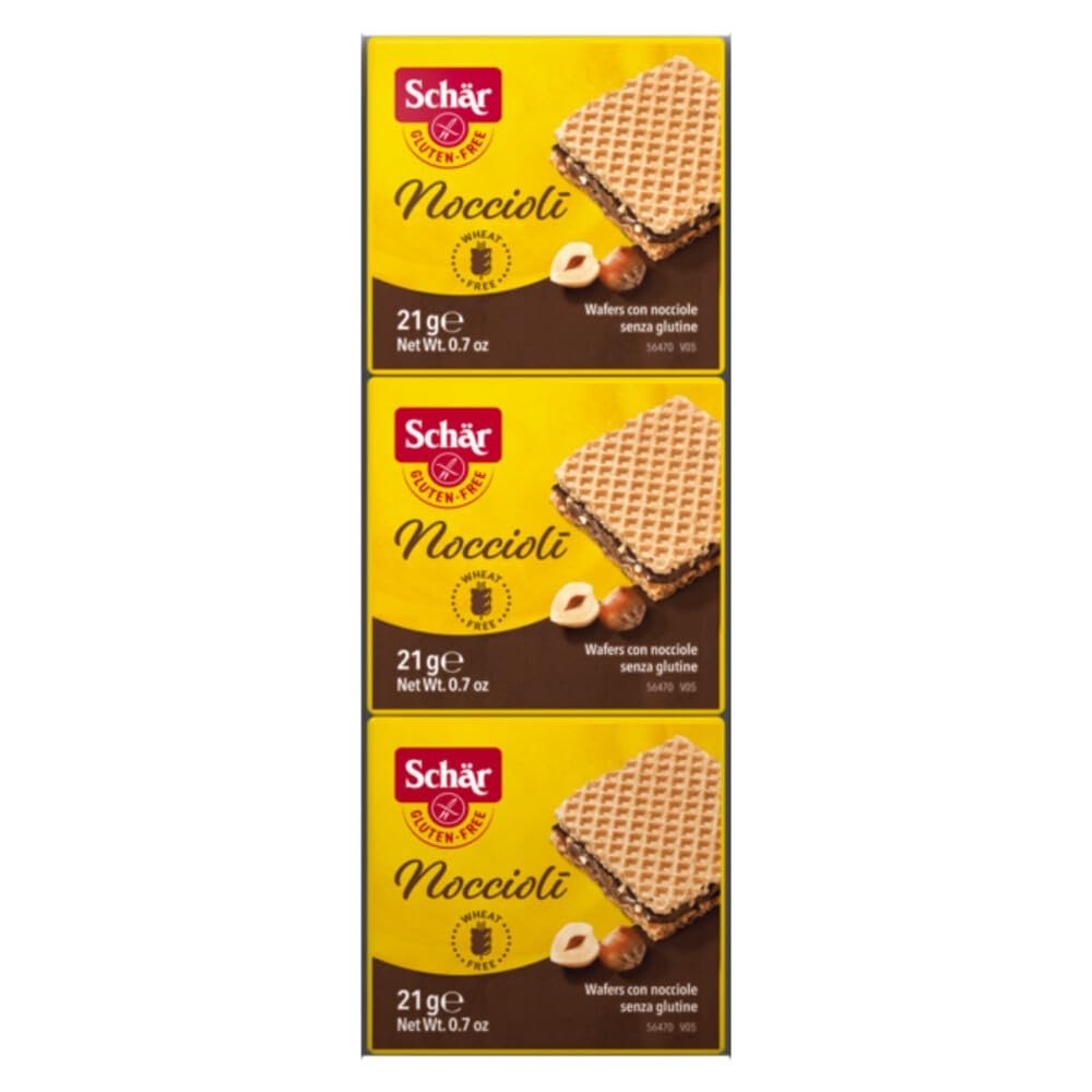 Schär Nocciol Hazelnut Wafer, Gluten-Free, 63 g, Pack of 14