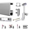 Neumann 3 m Picture Hanging Rail Set with Sliders, Matte Silver view 1