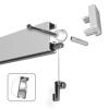 Neumann 3 m Picture Hanging Rail Set with Sliders, Matte Silver view 4