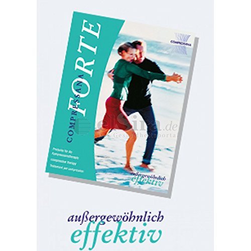 Compressana Forte Compression Class 1 AG Extra-Short Thigh-High Stockings, Skin-Tone, Open Toe, Size IV
