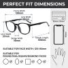 Eyekepper 5-Pack Spring-Hinge 80s Classic Reading Glasses, Black, +3.50 view 4
