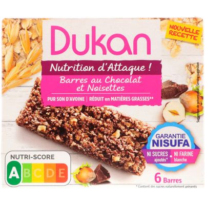 Dukan Chocolate Hazelnut Bars, 6 Bars