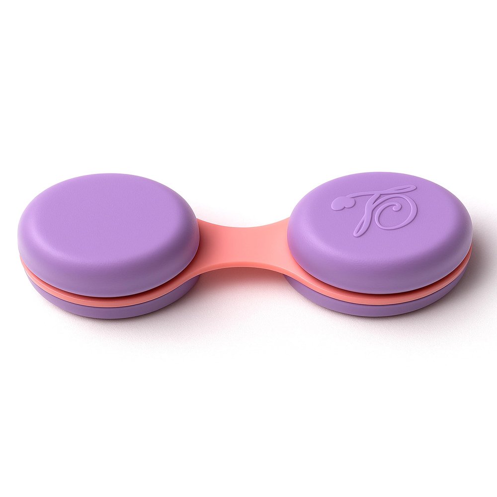 SPORTS WORLD VISION 1-Piece Purple Macaron Contact Lens Case