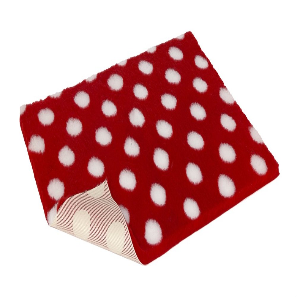 Vetbed Pet Bed, Non-Slip Base, Small, Red with White Dots