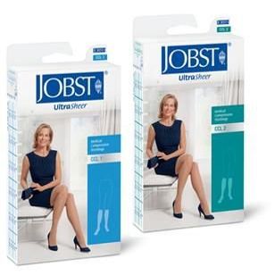 Jobst Ultra Sheer 1 AG Petite Open-Toe, Natural, French Bijou, Size III, CCL 1