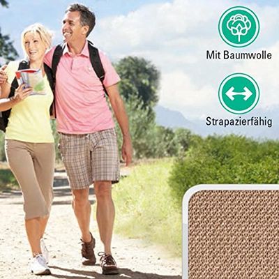 Juzo Dynamic Cotton a-g Extra-Short Compression Stockings, Size V, Class 1, Almond, Closed Toe, Wide Grip Band