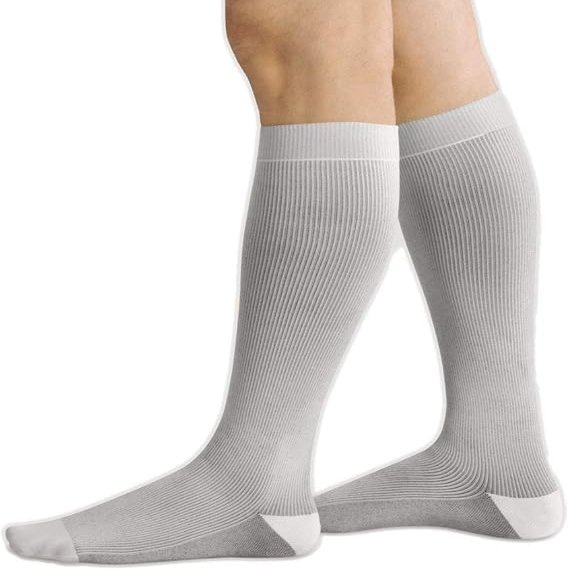 Juzo Dynamic Cotton Rib AD Short Compression Stockings, Size VI, Class 2, Poppy, Closed Toe