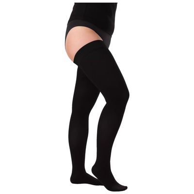 Juzo Dynamic Compression Stockings, a–g, Size IV, Class 2, Pepper, Closed Toe, Wide Decorative Dotted Grip Band