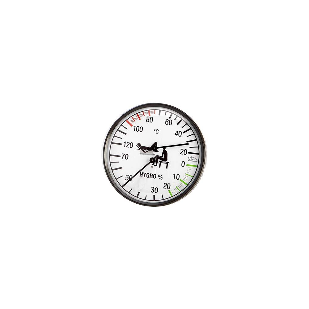 eliga Black-and-White Sauna Climate Meter, 135 mm