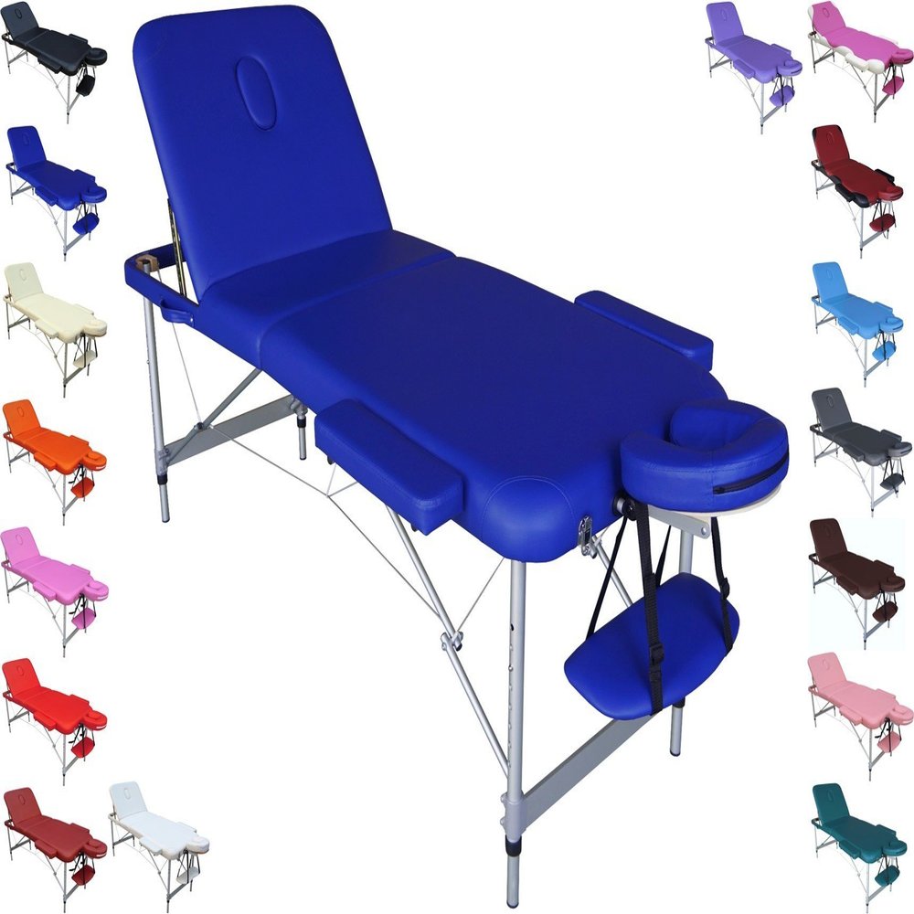 Polironeshop Europa Adjustable Aluminum Massage Table, Blue