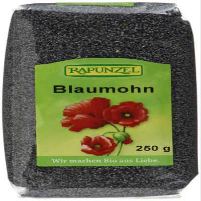 Rapunzel Blue Poppy Seeds, Projekt, 4-Pack (4 x 250 g) - Organic