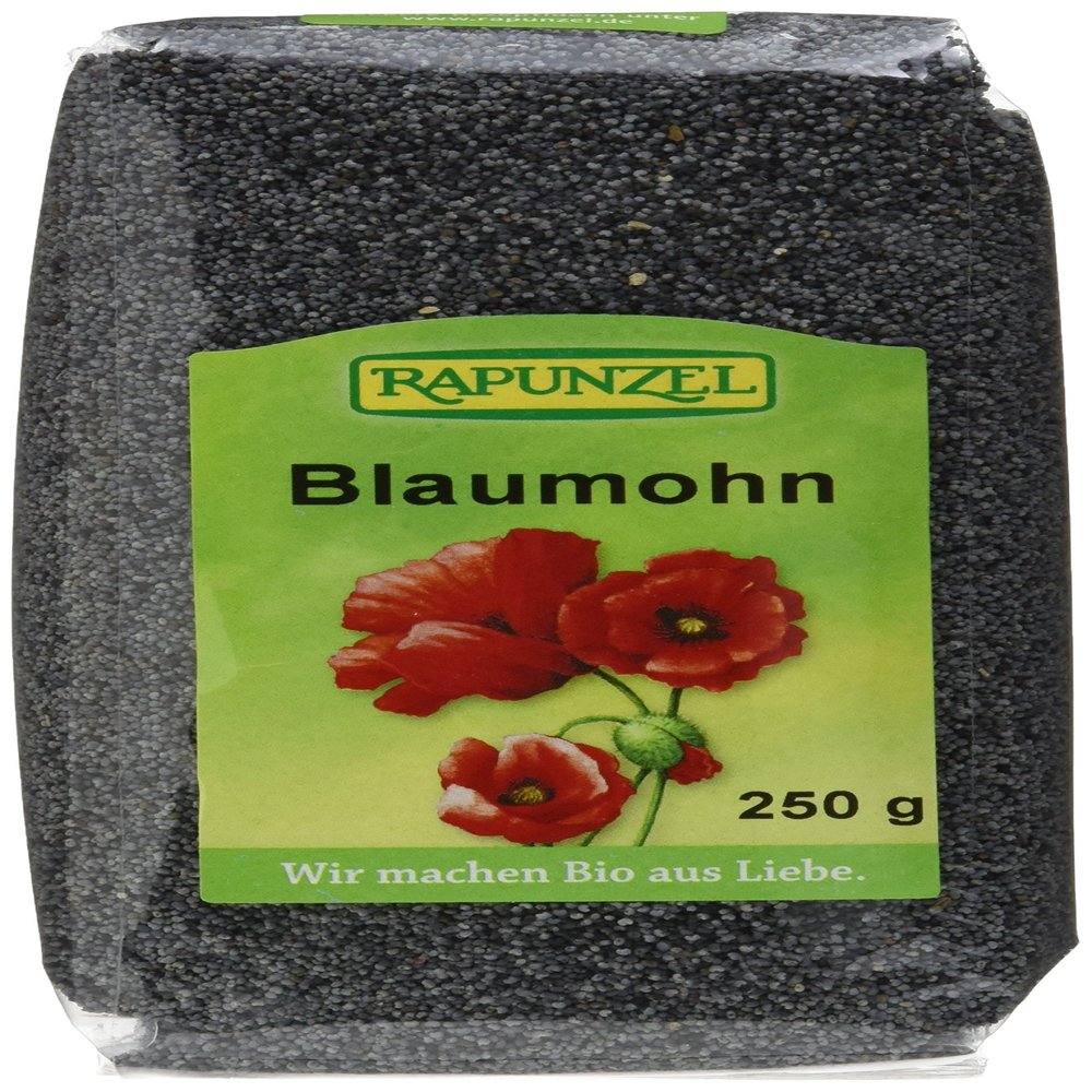 Rapunzel Blue Poppy Seeds, Projekt, 4-Pack (4 x 250 g) - Organic