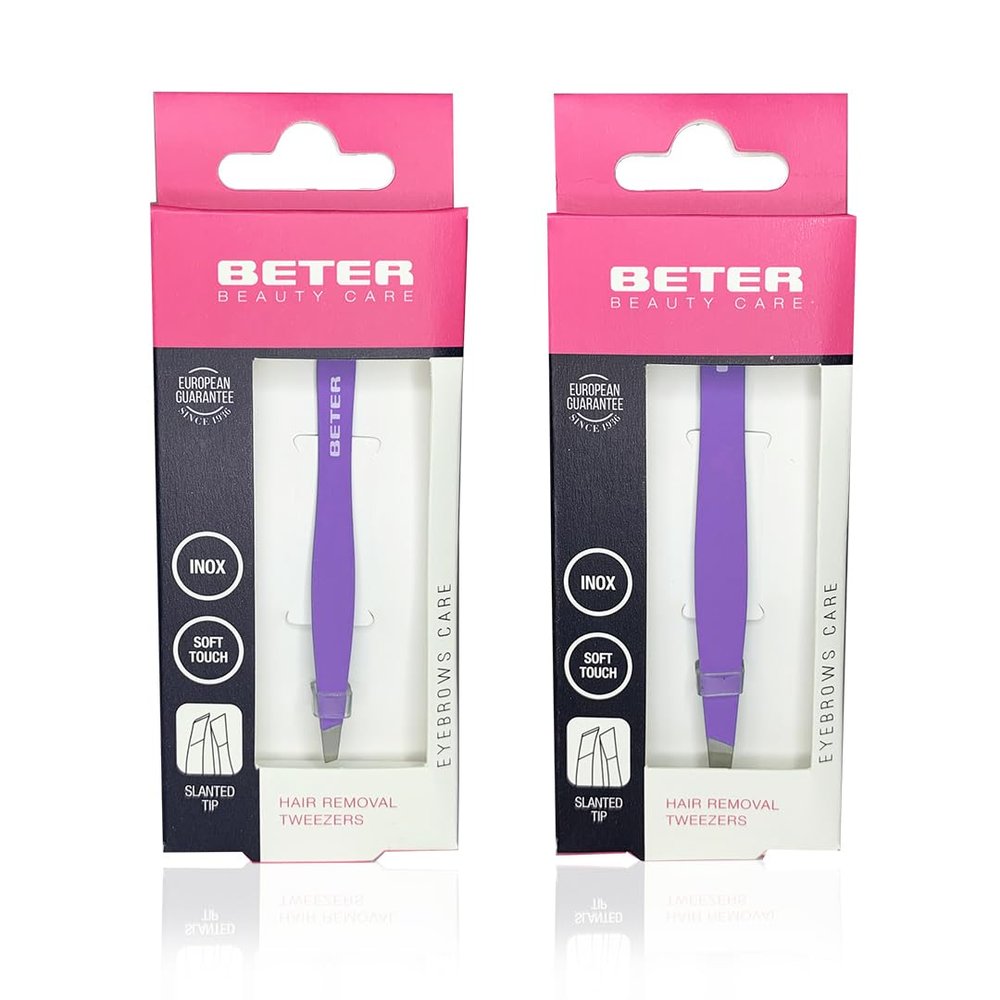 Beter 2-Pack Professional Slanted-Tip Eyebrow Tweezers
