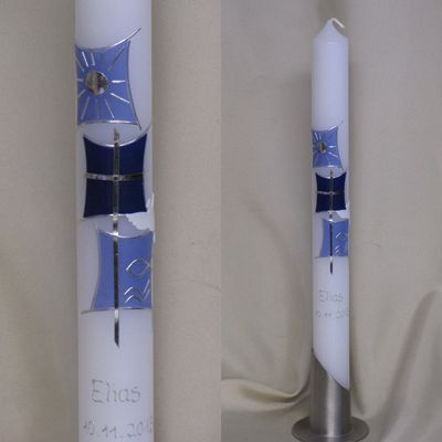 Communion/Baptism Candle, 40 x 4 cm, Inscription Included – P 31/1