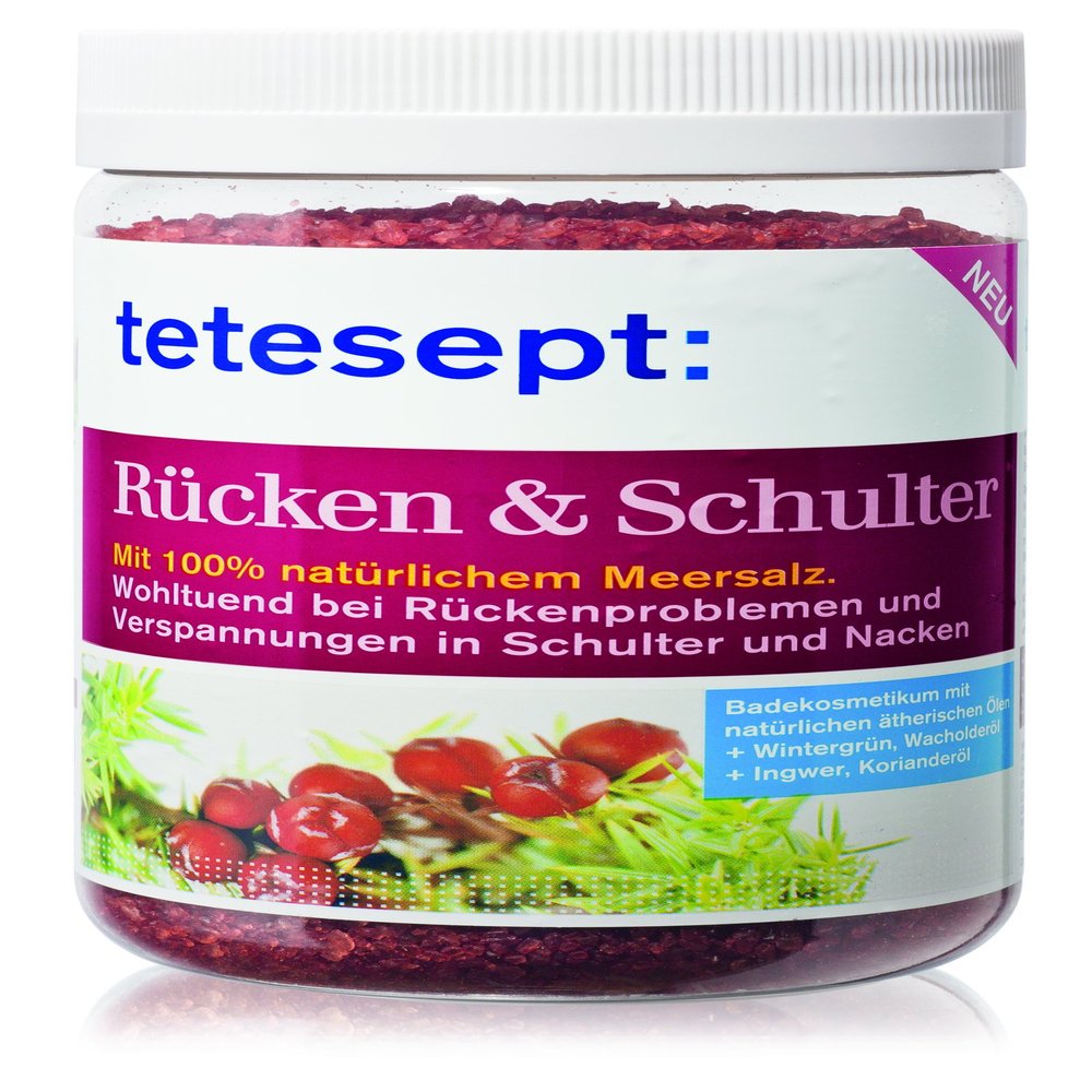 tetesept Back & Shoulder Sea Salt, 1 Pack (1 x 750 g)