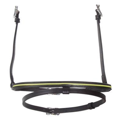 Karlslund English-Combination Noseband with Patterned Stripe, Lime Green