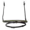 Karlslund English-Combination Noseband with Patterned Stripe, Lime Green view 1