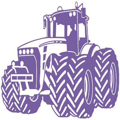 Samunshi Tractor Wall Decal for Kids' Room, 50 x 32 cm, Lavender